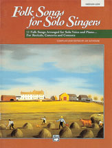 Alfred 004953 Folk Songs for Solo Singers Vol. 1  Music Book