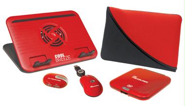 Pc Treasures 19190 Deluxe Netbook Accessory Kit Red