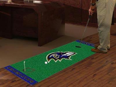 Fanmats 09003 Nfl Baltimore Ravens Golf Putting Green Mat