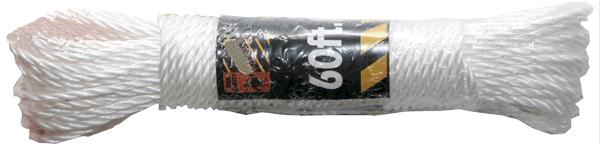 GDTNC 3/16" Diameter and 50' Long Nylon Rope - White