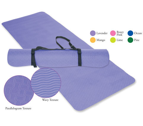 Ecowise 80103 Essential Yoga and Pilates Mat Lavender