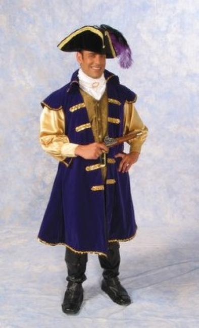 Alexanders Costume 14-160/bl Medium Captain Joseph Pirates Costume - Blue