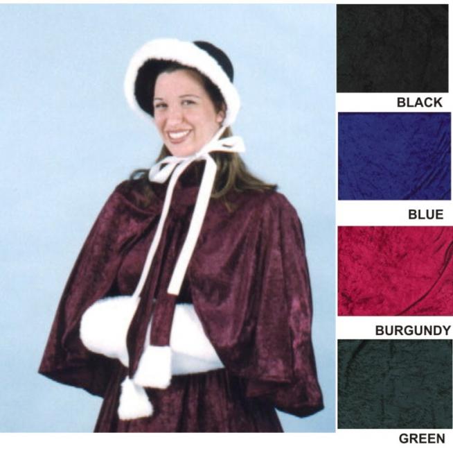 Alexanders Costume 22175/GR Dickens Caroler Capelet Green