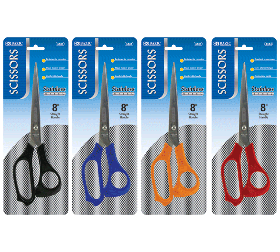 Bazic 4434 24 8 in. Stainless Steel Scissors Pack of 24
