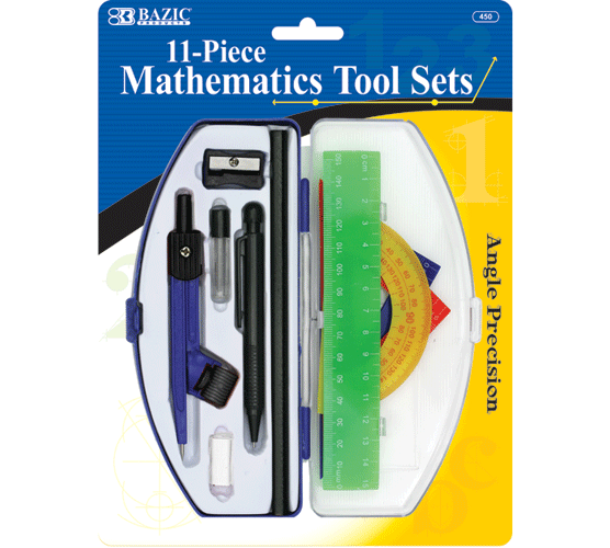 Bazic 45024 Student Math Tool Sets Pack of 24