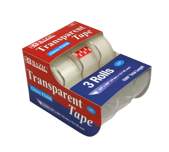 Bazic 905 3/4" X 500" Transparent Tape Pack Of 24