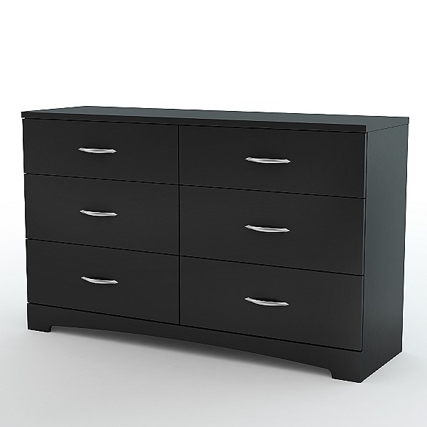 South Shore 3107010 Step One Bedroom Collection 6Drawer Dresser Chest  Black