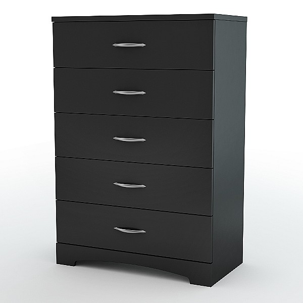 South Shore 3107035 Step One Bedroom Collection 5Drawer Dresser Chest  Black