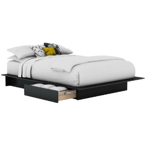 South Shore 3107217 Step One Bedroom Collection FullQueen Platform Bed  Black