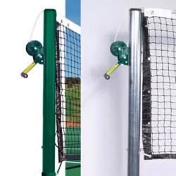 Sports Play 571-106-C Official Tennis Posts Pair - Green Powder Coat