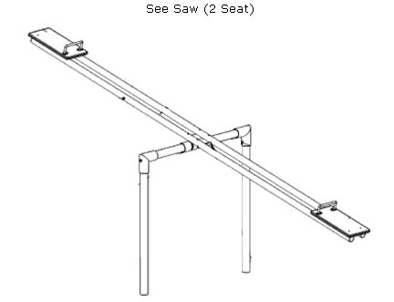 Sports Play 801-212m-h See Saw - Heavy Duty 2 Seater
