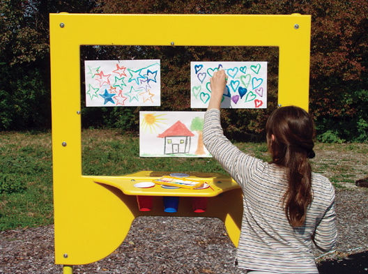 Sports Play 902-504 Tot Town Art Easel With Storage Commercial Play Event