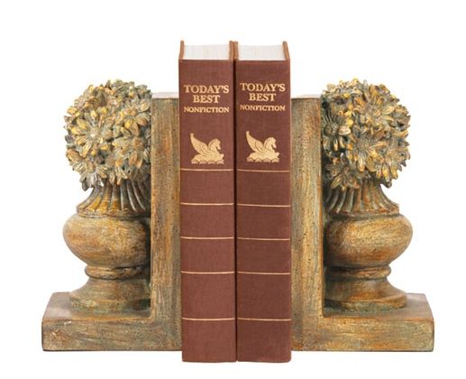Sterling Industries 874380 Floral Urn Bookends
