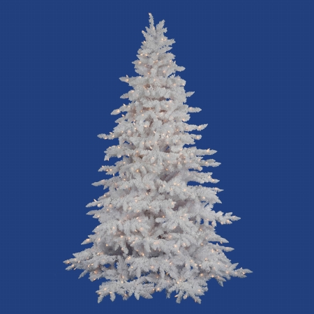 A893646led 4.5 Ft. X 46 In. Christmas Tree Flocked White 180led Wmwht