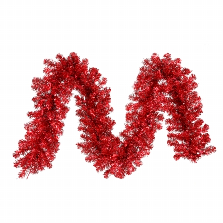 savealot shops - Christmas Garlands Vickerman B881513 9 ft. x 12 in. Christmas Tree Red Garland 70Red Lts 220T hot tub