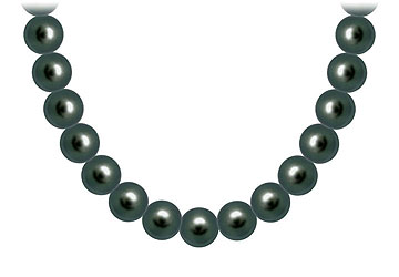 Fine Jewelry Vault NK18WTHBL10AAA109 Tahitian Pearl Necklace 18K White Gold 10.00 12.00mm