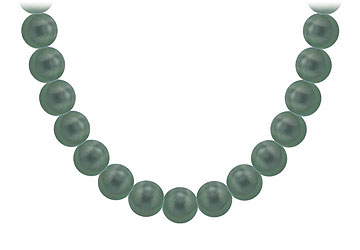 Fine Jewelry Vault NK18WTHGR10AAA109 Tahitian Pearl Necklace 18K White Gold 10.00 12.00mm
