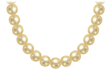 Fine Jewelry Vault NK18YSSAU10AAA109 South Sea Pearl Necklace 18K Yellow Gold 10.00 12.00 MM