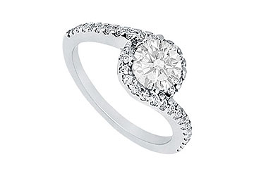 Fine Jewelry Vault J1295APTD101 Diamond Engagement Ring Platinum 0.75 CT Diamonds Size: 7