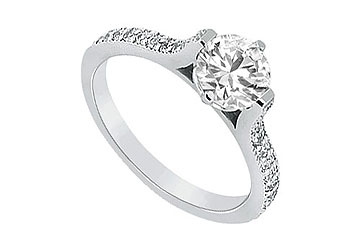 Fine Jewelry Vault J1602APTD101 Diamond Engagement Ring Platinum 0.75 CT Diamonds Size: 7
