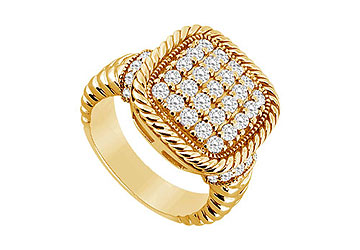 Fine Jewelry Vault J5000Y14D101 Diamond Ring 14K Yellow Gold 0.75 CT Diamonds Size: 7