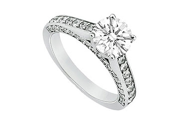 Fine Jewelry Vault J7170PTD101 Diamond Engagement Ring Platinum 1.25 CT Diamonds Size: 7