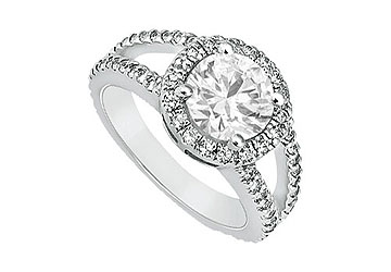 Fine Jewelry Vault J7260PTD101 Diamond Engagement Ring Platinum 1.25 CT Diamonds Size: 7