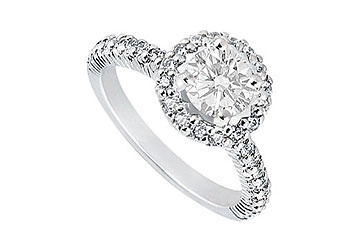 Fine Jewelry Vault J7330PTD101 Diamond Engagement Ring Platinum 1.25 CT Diamonds Size: 7