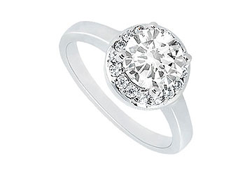 Fine Jewelry Vault J7431PTD101 Diamond Engagement Ring Platinum 0.75 CT Diamonds Size: 7