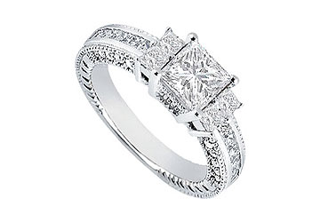 Fine Jewelry Vault J7953PTD101 Diamond Engagement Ring Platinum 1.75 CT Diamonds Size: 7