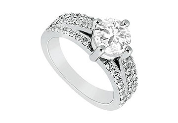 Fine Jewelry Vault J7967PTD101 Diamond Engagement Ring Platinum 1.00 CT Diamonds Size: 7