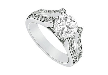 Fine Jewelry Vault J8021PTD101 Diamond Engagement Ring Platinum 1.00 CT Diamonds Size: 7