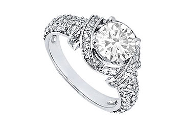 Fine Jewelry Vault J8345PTD101 Diamond Engagement Ring Platinum 1.25 CT Diamonds Size: 7