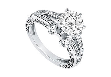 Fine Jewelry Vault J8365PTD101 Diamond Engagement Ring Platinum 1.25 CT Diamonds Size: 7