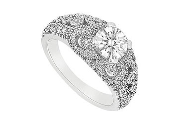 Fine Jewelry Vault J8464PTD101 Diamond Engagement Ring Platinum 1.00 CT Diamonds Size: 7