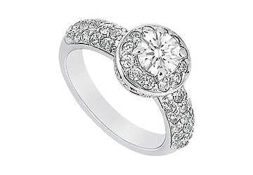 Fine Jewelry Vault J8518PTD101 Diamond Engagement Ring Platinum 1.25 CT Diamonds Size: 7