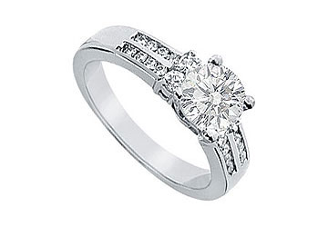 Fine Jewelry Vault J903PTD101 Diamond Engagement Ring Platinum 0.75 CT Diamonds Size: 7