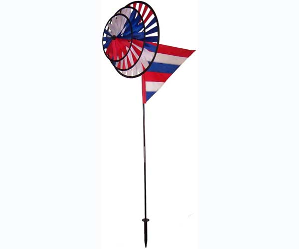 Itb2835 Red White Blue Triple Spinner With Sail