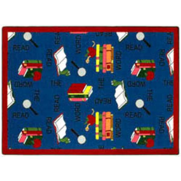 1490D Read the Word 7 ft.8 in. x 10 ft.9 in. WearOn Nylon Machine Tufted- Cut Pile Educational- Faith Based Rug