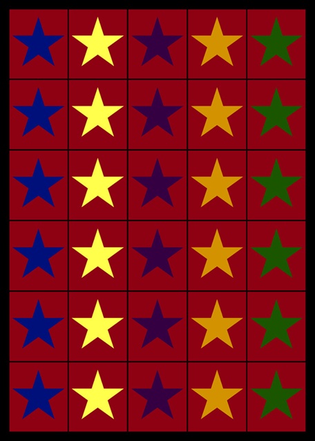 1458D Star Space 7 ft.8 in. x 10 ft.9 in. WearOn Nylon Machine Tufted- Cut Pile Educational Rug