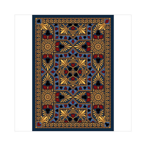 1507D-02 Jackpot Navy 7 ft.8 in. x 10 ft.9 in. WearOn Nylon Machine Tufted- Cut Pile Gaming and Entertainment Rug