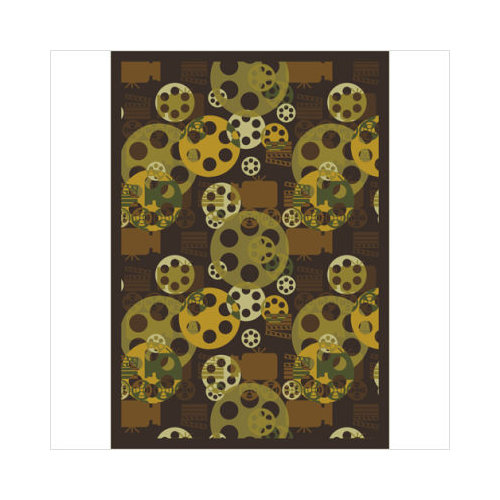 1585D-05 Blockbuster Brown 7 ft.8 in. x 10 ft.9 in. WearOn Nylon Machine Tufted- Cut Pile Gaming and Entertainment Rug