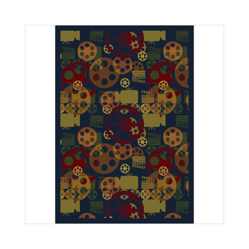 1585D-06 Blockbuster 7 ft.8 in. x 10 ft.9 in. WearOn Nylon Machine Tufted- Cut Pile Gaming and Entertainment Rug