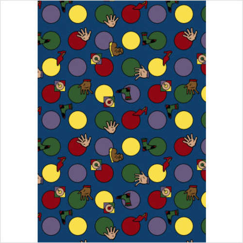 54D Hokey Pokey 7 ft.8 in. x 10 ft.9 in. WearOn Nylon Machine Tufted- Cut Pile Just for Kids Rug