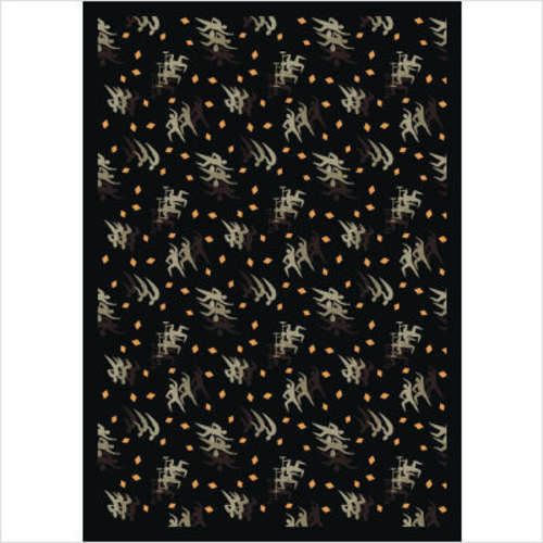 1425b-02 Fitness Zone Charcoal 3 Ft.10 In. X 5 Ft.4 In. 100 Pct. Stainmaster Nylon Machine Tufted- Cut Pile Sports Rug