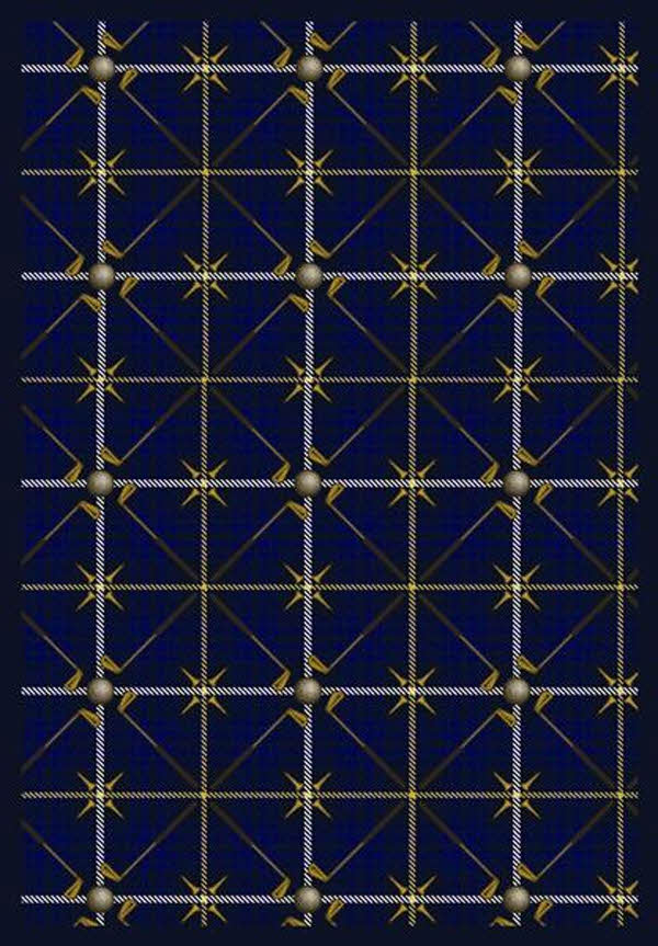 1524D-03 Saint Andrews Seaside Blue 7 ft.8 in. x 10 ft.9 in. WearOn Nylon Machine Tufted- Cut Pile Sports Rug