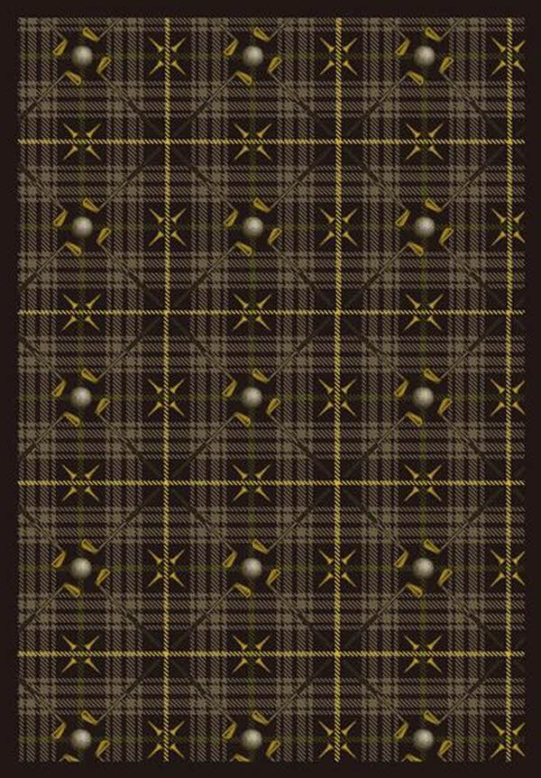 1524D-04 Saint Andrews Bark Brown 7 ft.8 in. x 10 ft.9 in. WearOn Nylon Machine Tufted- Cut Pile Sports Rug