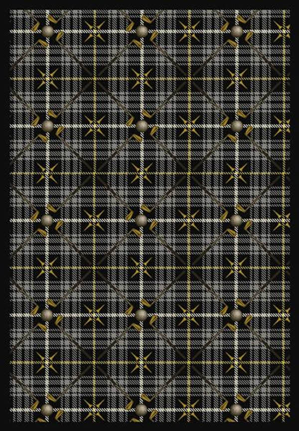 1524D-05 Saint Andrews Flannel Gray 7 ft.8 in. x 10 ft.9 in. WearOn Nylon Machine Tufted- Cut Pile Sports Rug
