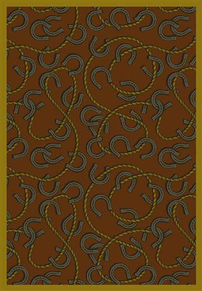 1512D-01 Rodeo Rust 7 ft.8 in. x 10 ft.9 in. WearOn Nylon Machine Tufted- Cut Pile Whimsy Rug