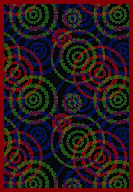 1517D-05 Dottie Colors 7 ft.8 in. x 10 ft.9 in. WearOn Nylon Machine Tufted- Cut Pile Whimsy Rug